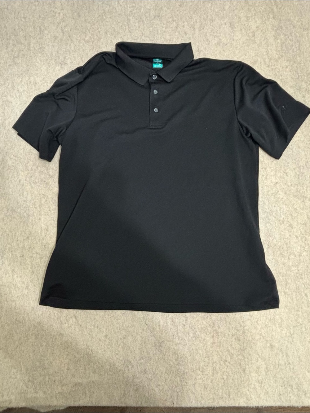 Men's Black Short-Sleeve Polo - Lightweight Performance